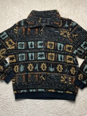ROLLA'S Polar Fleece Zip Neck Size Medium Oversized